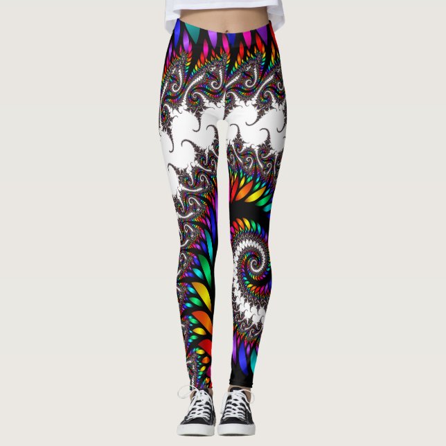 Spiraling Fractal Leggings (Front)