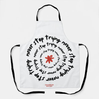Spiraling Motivation: Never Stop Trying Design Apron