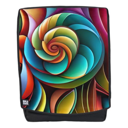Spiraling Spectrum A Vibrant Colorful Design Backpack