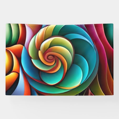 Spiraling Spectrum A Vibrant Colorful Design Banner