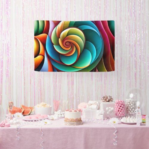 Spiraling Spectrum A Vibrant Colorful Design Banner