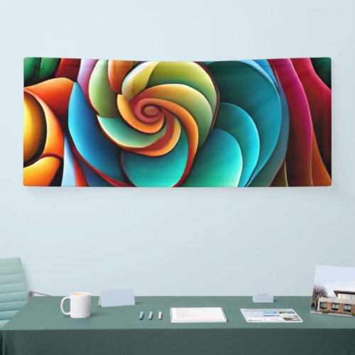 Spiraling Spectrum A Vibrant Colorful Design Banner