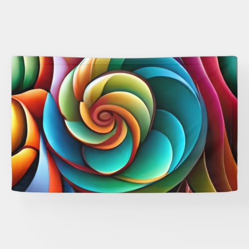 Spiraling Spectrum A Vibrant Colorful Design Banner