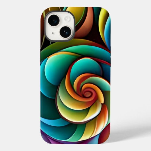 Spiraling Spectrum A Vibrant Colorful Design Case_Mate iPhone 14 Case