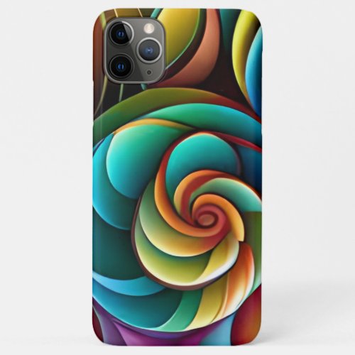 Spiraling Spectrum A Vibrant Colorful Design iPhone 11 Pro Max Case