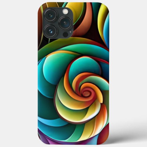 Spiraling Spectrum A Vibrant Colorful Design iPhone 13 Pro Max Case
