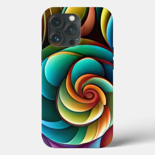Spiraling Spectrum A Vibrant Colorful Design iPhone 13 Pro Case
