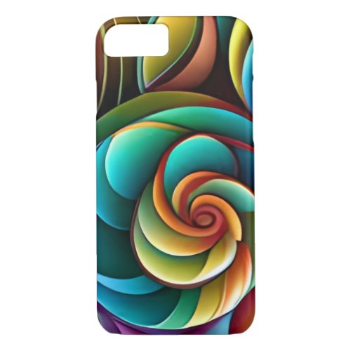 Spiraling Spectrum A Vibrant Colorful Design iPhone 87 Case