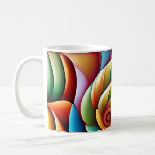 Spiraling Spectrum A Vibrant Colorful Design Coffee Mug