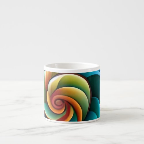 Spiraling Spectrum A Vibrant Colorful Design Espresso Cup