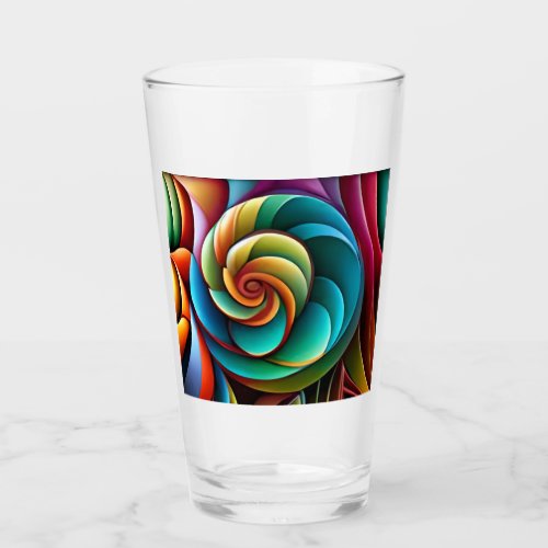 Spiraling Spectrum A Vibrant Colorful Design Glass