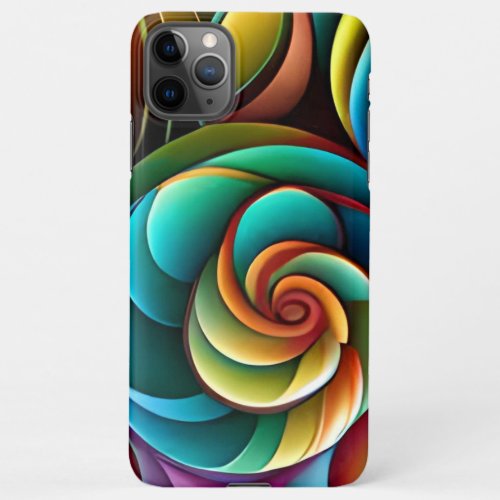 Spiraling Spectrum A Vibrant Colorful Design iPhone 11Pro Max Case