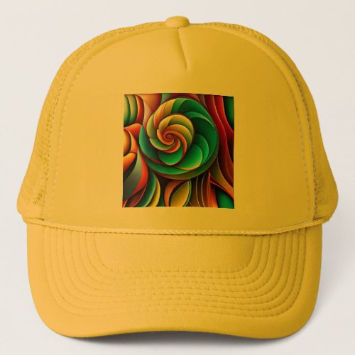 Spiraling Spectrum A Vibrant Colorful Design Trucker Hat