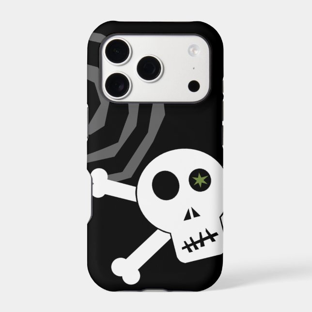 Spirally Skull Iphone Case (Back)