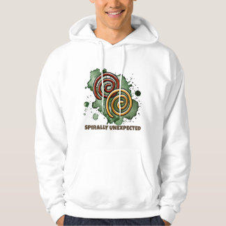Spirally Unexpected - Retro Watercolor Art Hoodie
