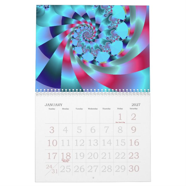 Spirals 2011 calendar (Jan 2027)