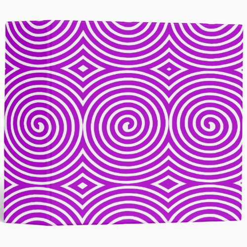 Spirals 2in _ Purple on White Binder