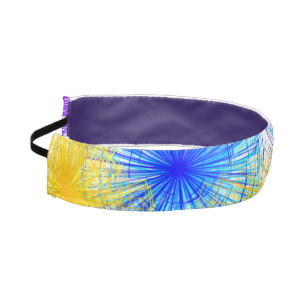 Spirals Blue Purple Yellow Headbands