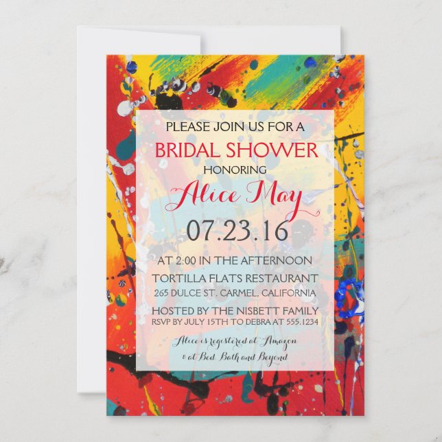 Spirals Bridal Shower Invitation (Front)