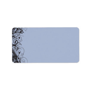 SPIRALS & STARS Wedding Invitation Return Address Label