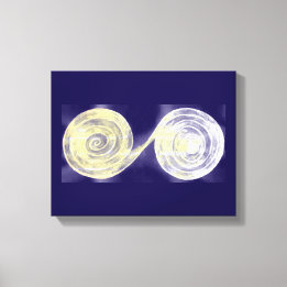 Spirals White Canvas Print