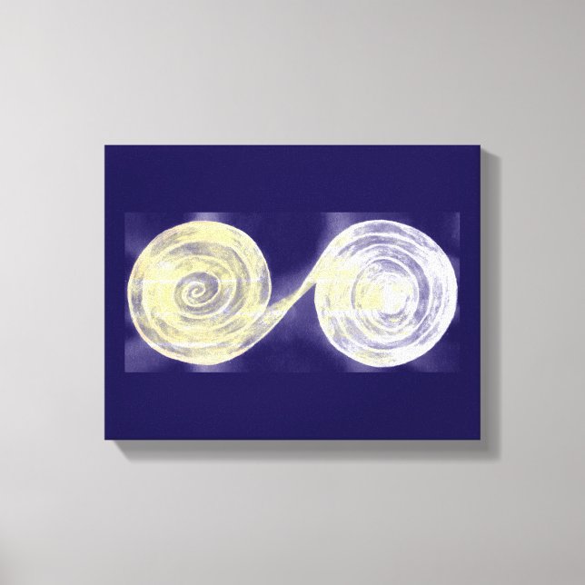Spirals White Canvas Print (Front)
