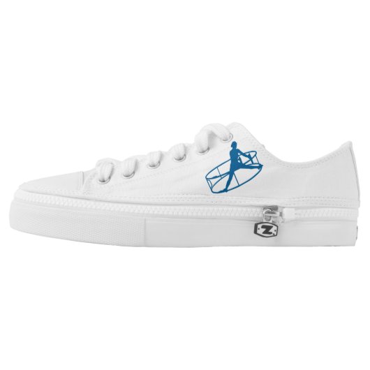 SpiralShoes in White Low-Top Sneakers (Left Shoe Outside)