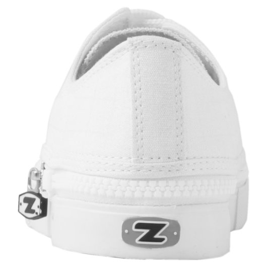 SpiralShoes in White Low-Top Sneakers (Left Shoe Back)