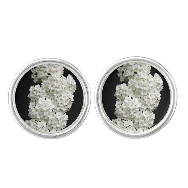 Spirea Arguta Cufflinks (Front)