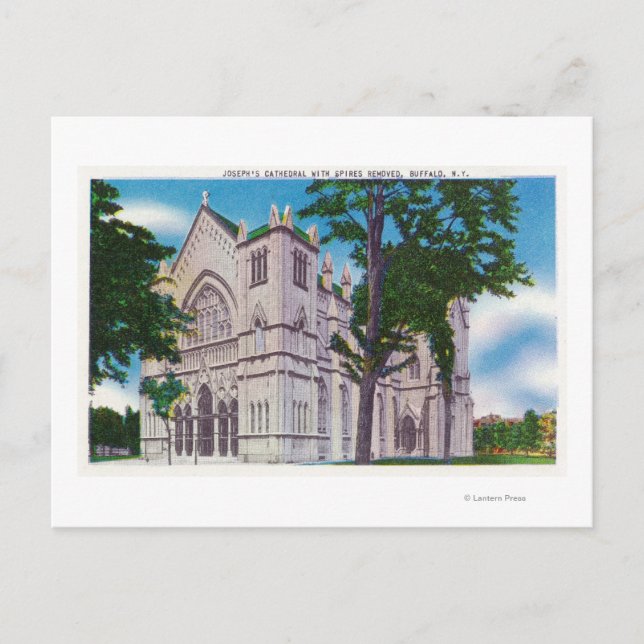 Spireless View of St. Joseph's Cathedral Postcard (Front)