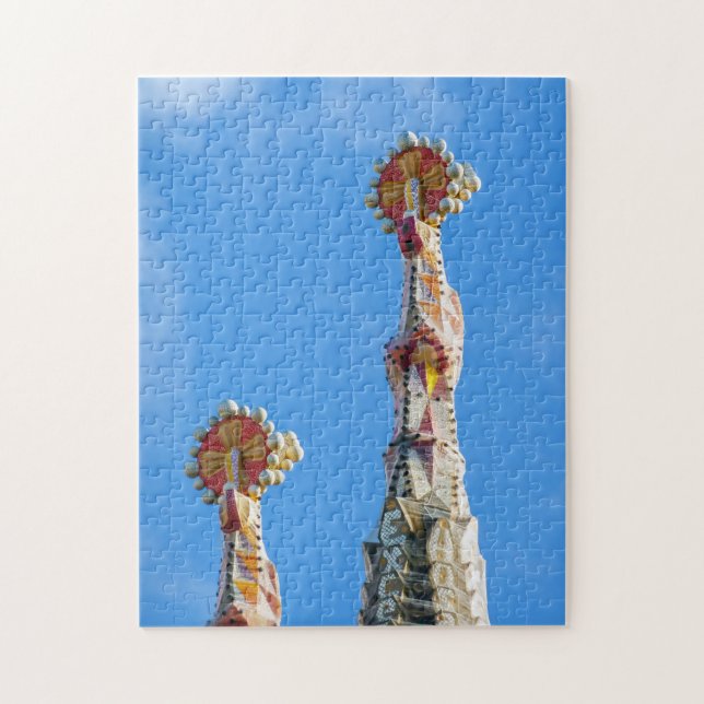 Spires of La Sagrada Familia in Barcelona, Spain Jigsaw Puzzle (Vertical)