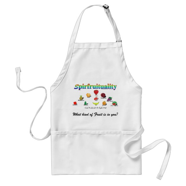 Spirfruituality: What kind of Fruit is in you? Adult Apron (Front)