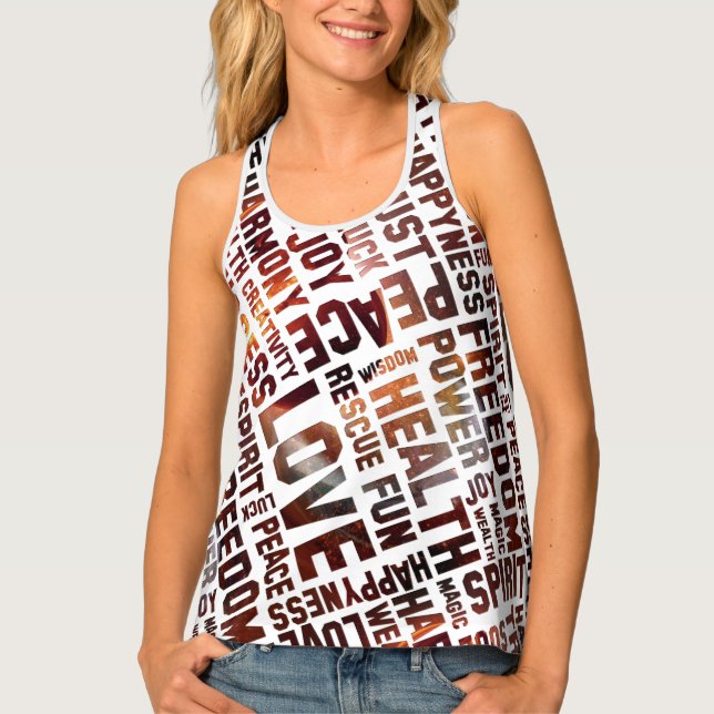 Spirit Affirmations of life - universe Tank Top (Front)
