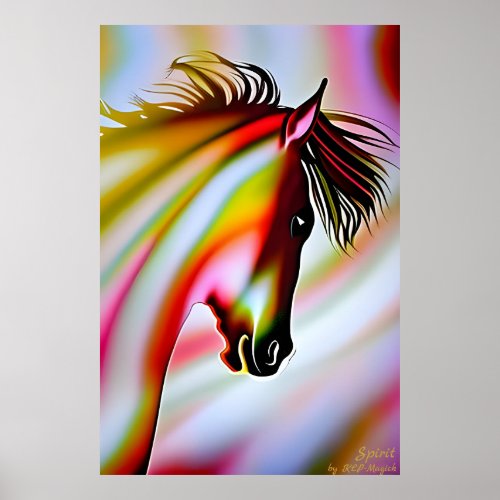 Spirit _ AI Fantasy Art Print Horse