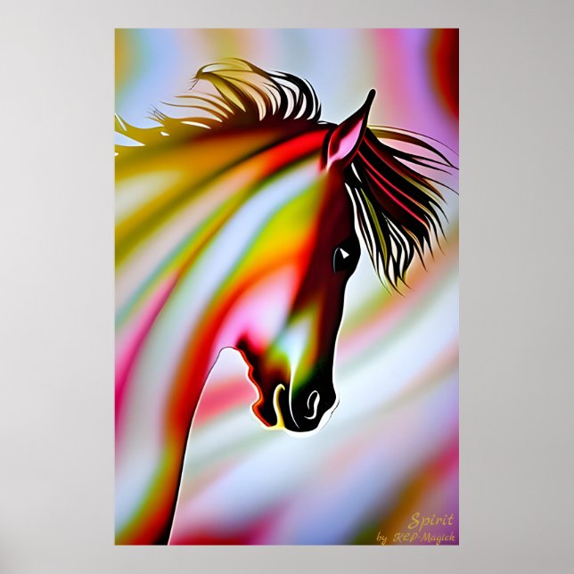 Spirit - AI Fantasy Art Print Horse (Front)