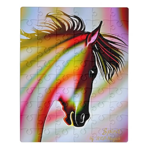 Spirit _ AI Fantasy Art Print Horse Jigsaw Puzzle