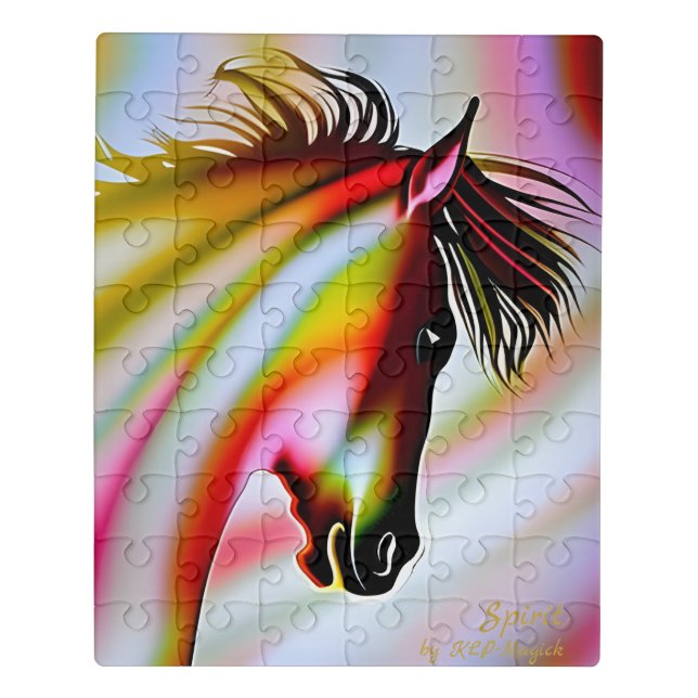 Spirit - AI Fantasy Art Print Horse Jigsaw Puzzle (Puzzle Vertical)