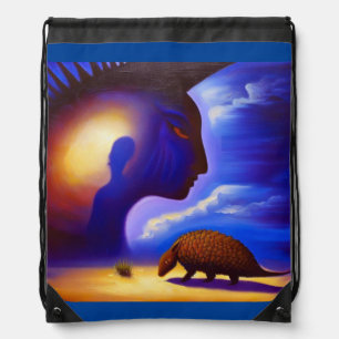 Spirit Animal Armadillo 3 Drawstring Bag