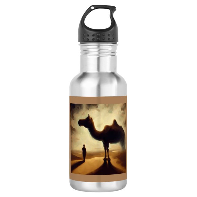 Spirit Animal Camel 2 Stainless Steel Water Bottle (Front)