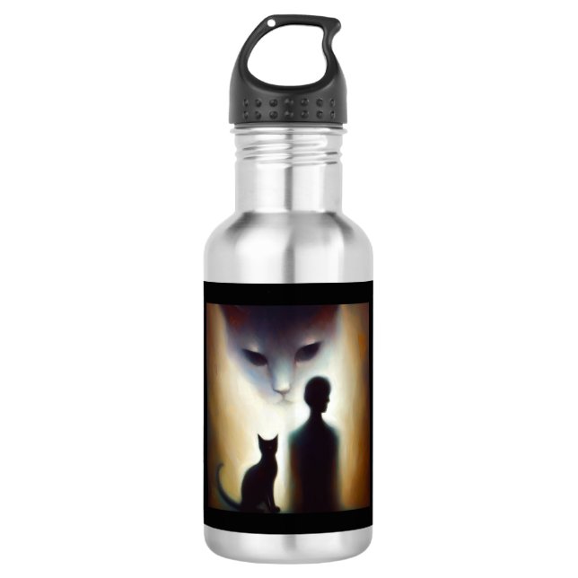 Spirit Animal Cat 2 Stainless Steel Water Bottle (Front)