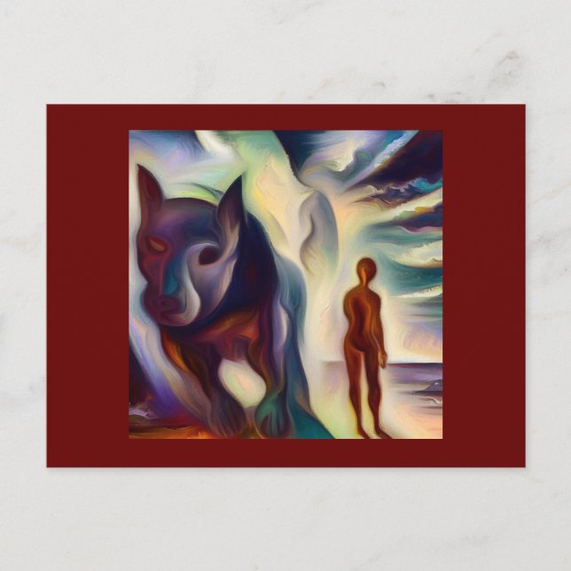 Spirit Animal Dog 2 Postcard (Front)