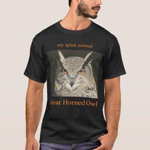 Spirit Animal Great Horned Owl T_Shirt