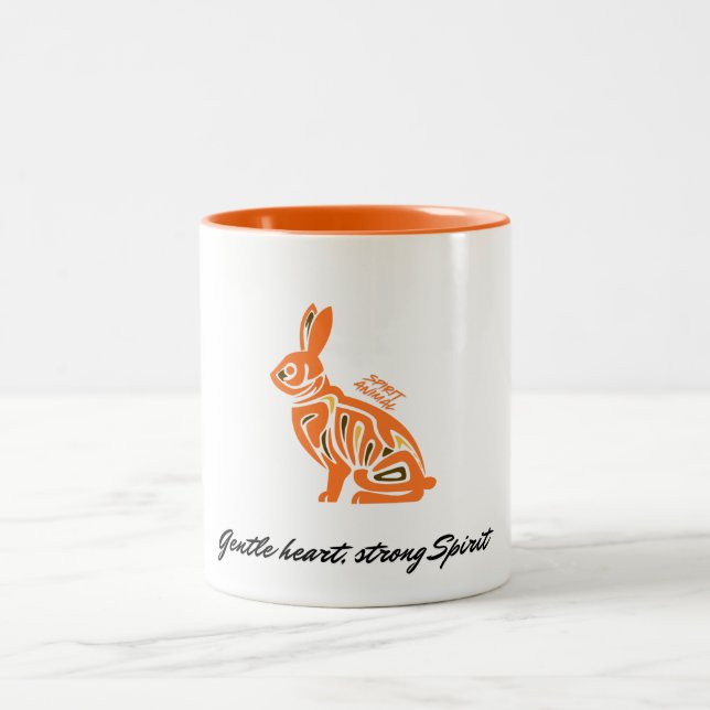 Spirit Animal Hase Two-Tone Coffee Mug (Center)