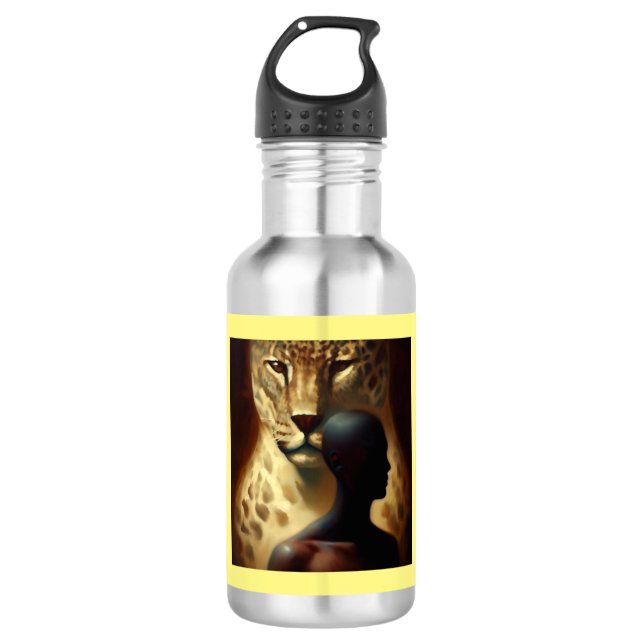Spirit Animal Jaguar 1 Stainless Steel Water Bottle (Front)