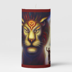 Spirit Animal Lion 4 Pillar Candle