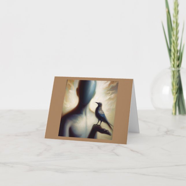 Spirit Animal Mockingbird 2 Folded Greeting Card (Front)