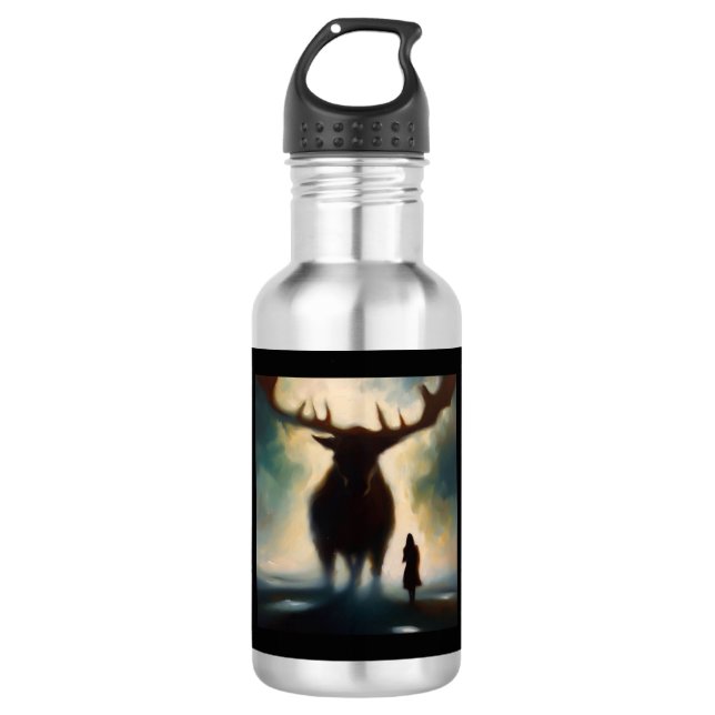Spirit Animal Moose 2 Stainless Steel Water Bottle (Front)