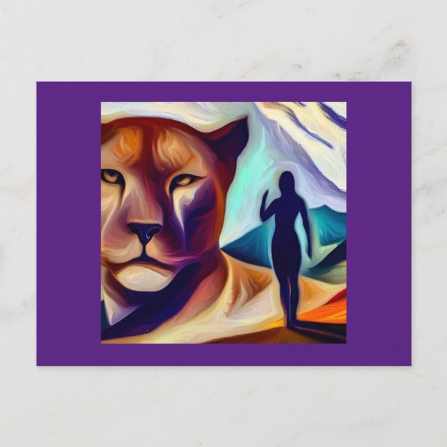 Spirit Animal Mountain Lion (1) Postcard (Front)