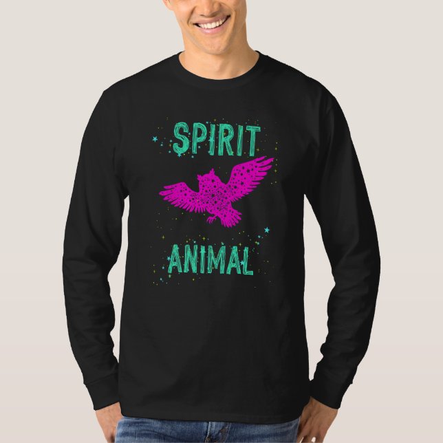 Spirit Animal Owl Lover Pink Animals Comfort Cute  T-Shirt (Front)