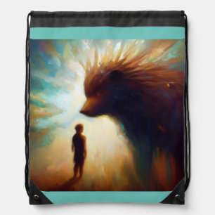 Spirit Animal Porcupine 2 Drawstring Bag